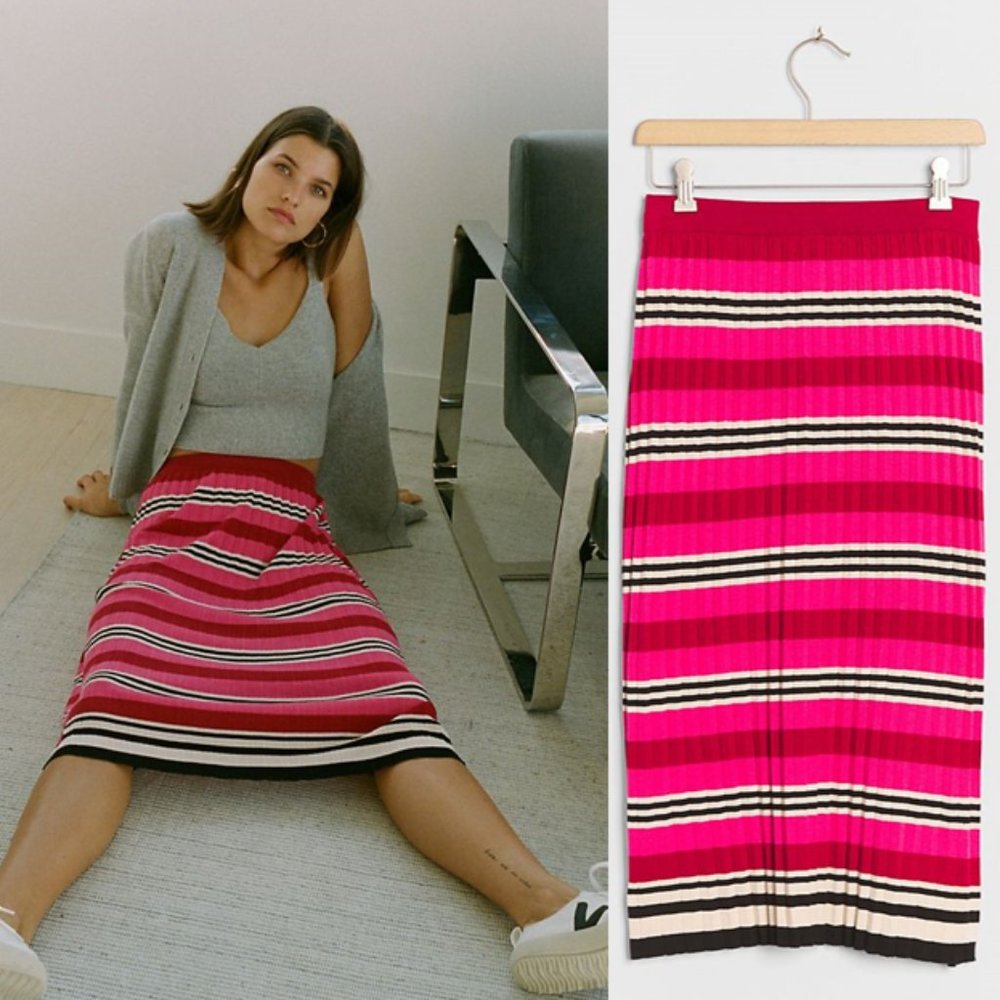 Anthropologie Dora Knit Midi Skirt